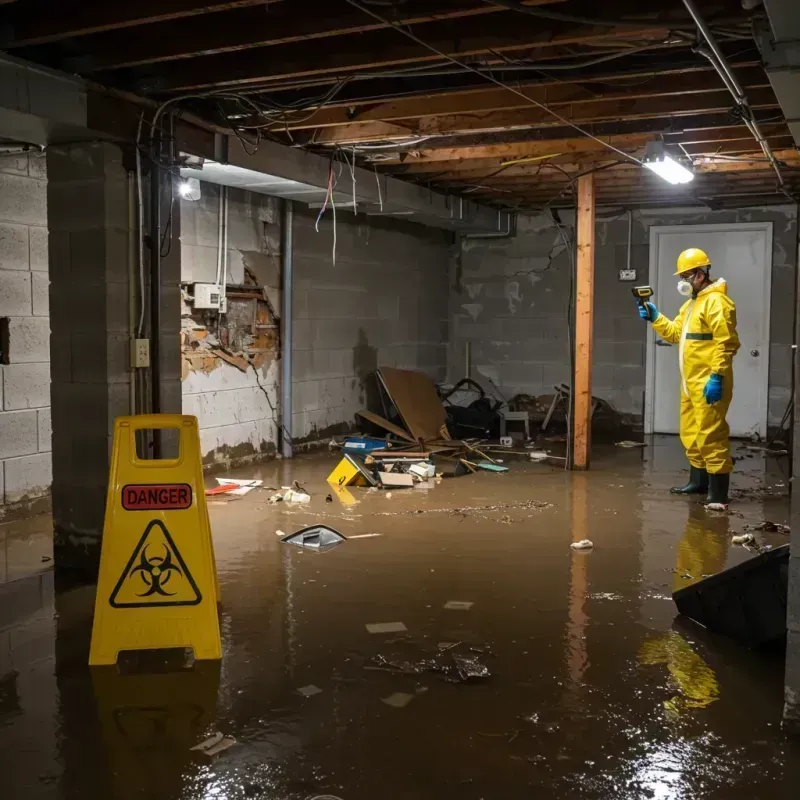 Flooded Basement Electrical Hazard in Warrenton, GA Property